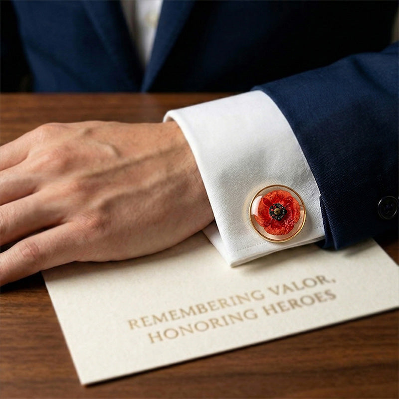 US Memorial Day Poppy Exquisite Brooch