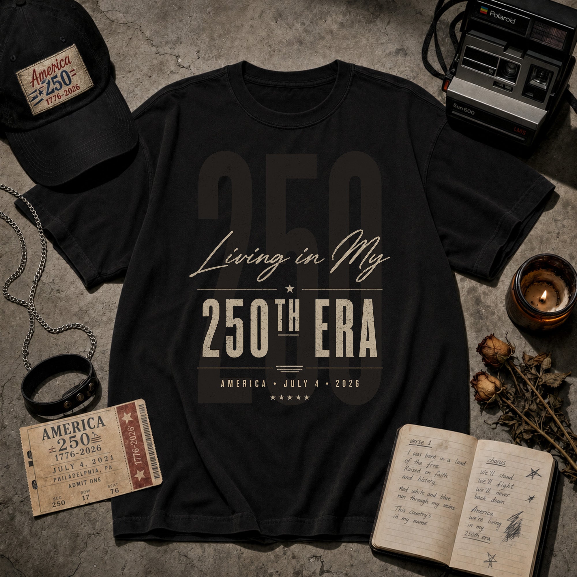 Living in my 250th ERA, America Semiquincentennial Comfort Colors Shirt