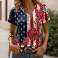 Women's 250th Anniversary Floral Art Casual T-Shirt