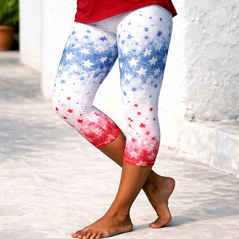 American Star Gradient Cropped Leggings