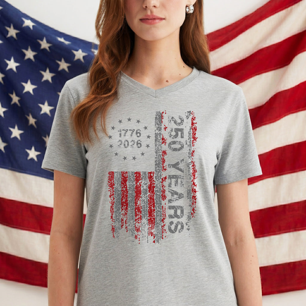 America's 250th Anniversary Patriotic Flag - 1776-2026 Grunge Style Unisex Shirt