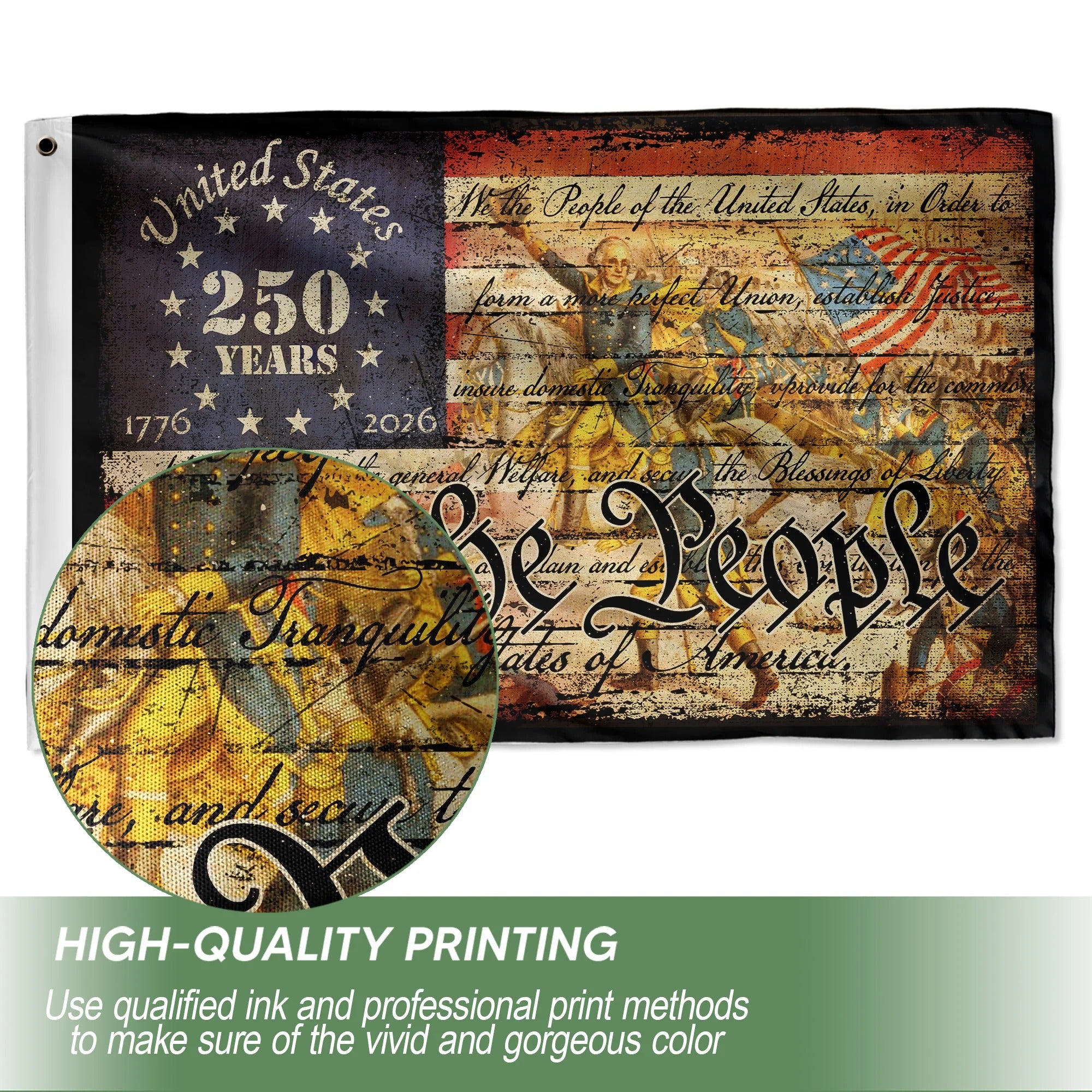 250 Years of Freedom ¡°We The People¡± Double-Sided House Flag ¨C Patriot