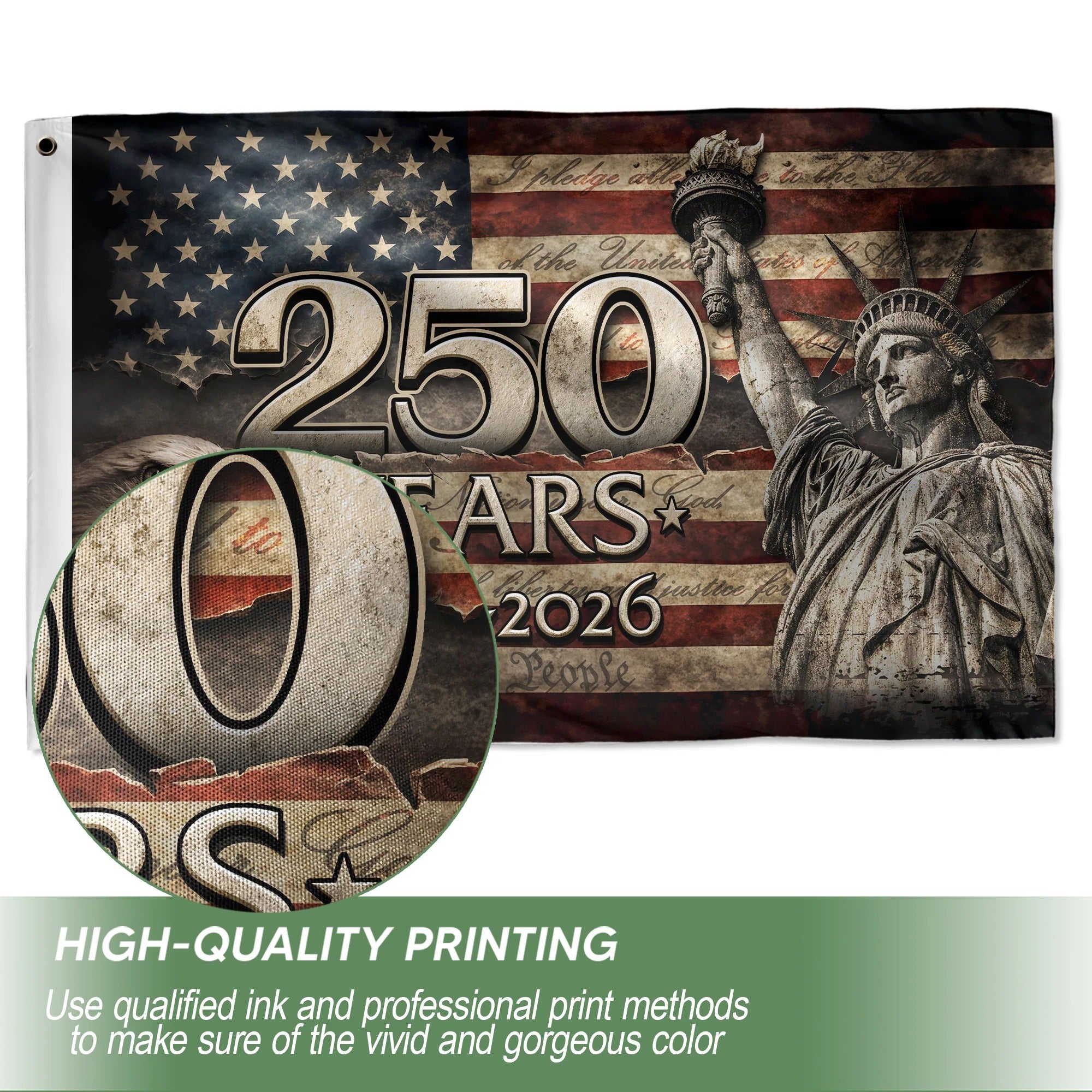 250 Years Flag 1776¨C2026 ¨C Eagle & Liberty Patriotic American D¨¦cor