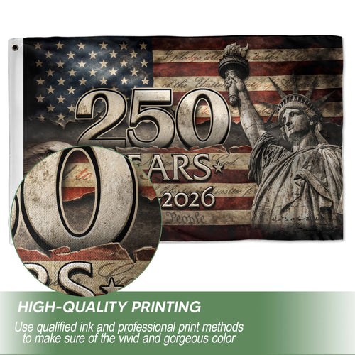 250 Years Flag 1776¨C2026 ¨C Eagle & Liberty Patriotic American D¨¦cor