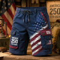Men’s USA 250th Anniversary American Flag Print Shorts