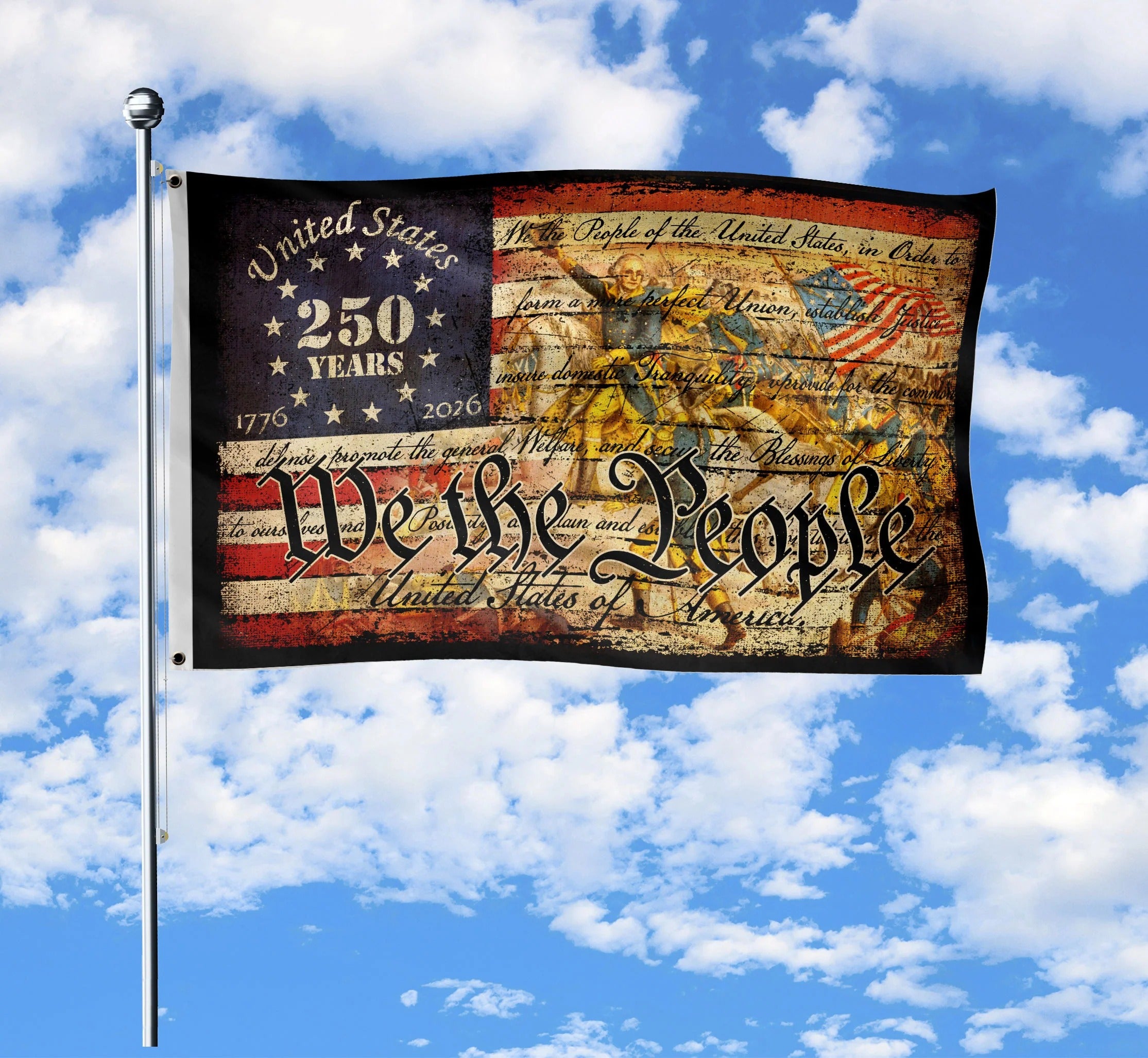 250 Years of Freedom ¡°We The People¡± Double-Sided House Flag ¨C Patriot