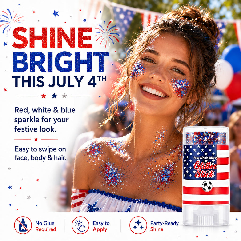 🔥50% OFF 🔥 2026 Independence Day Glitter Stick – Red, White & Blue Sparkle 🎆