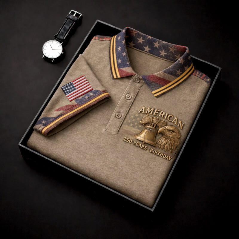 US 250th Anniversary Art Print Men's Polo Shirt