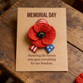 Unisex Memorial Day Poppy Exquisite Brooch