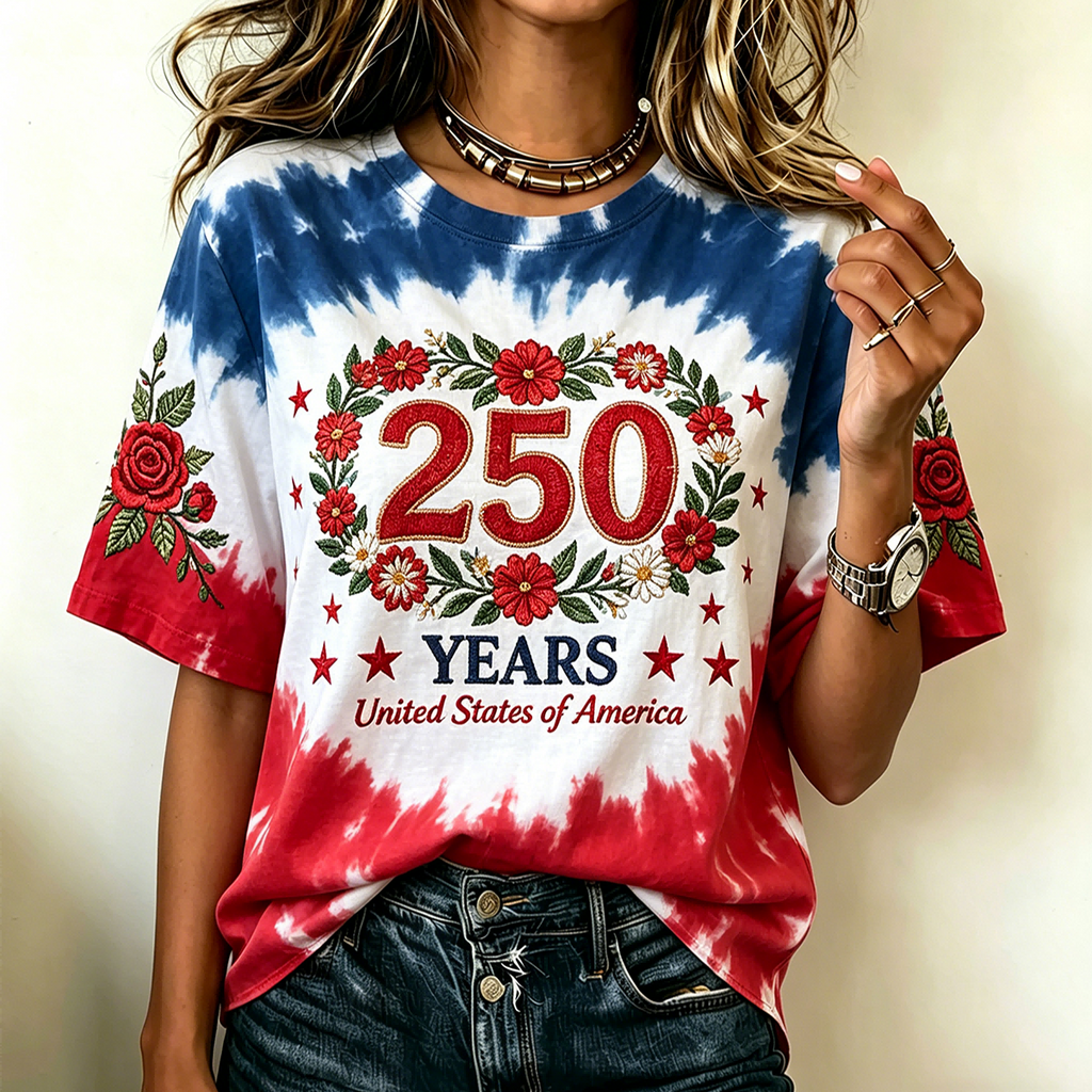 Women's 250th Anniversary Art Print Casual T-Shirt