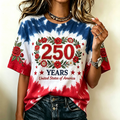 Women's 250th Anniversary Art Print Casual T-Shirt