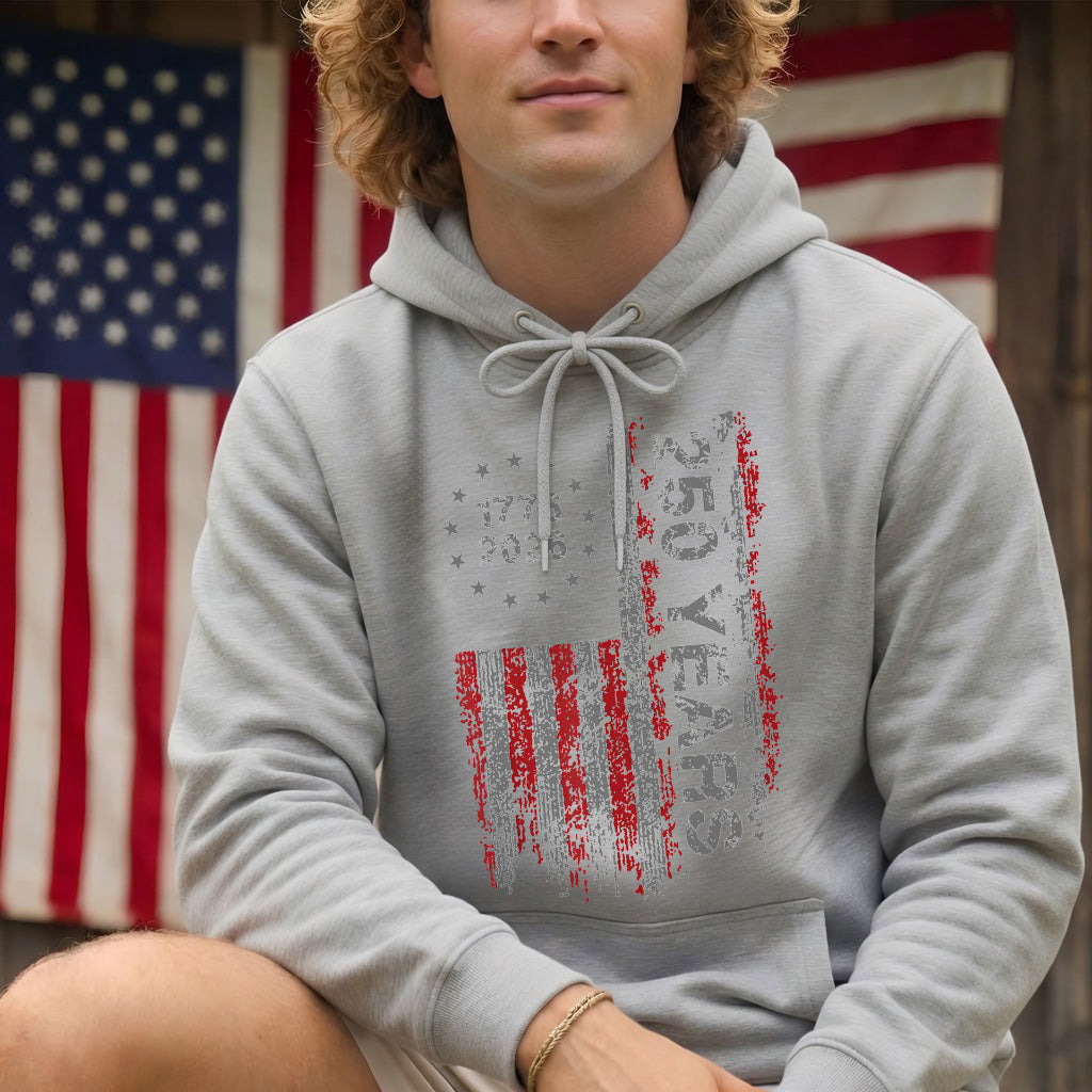 America's 250th Anniversary Patriotic Flag - 1776-2026 Grunge Style Unisex Shirt