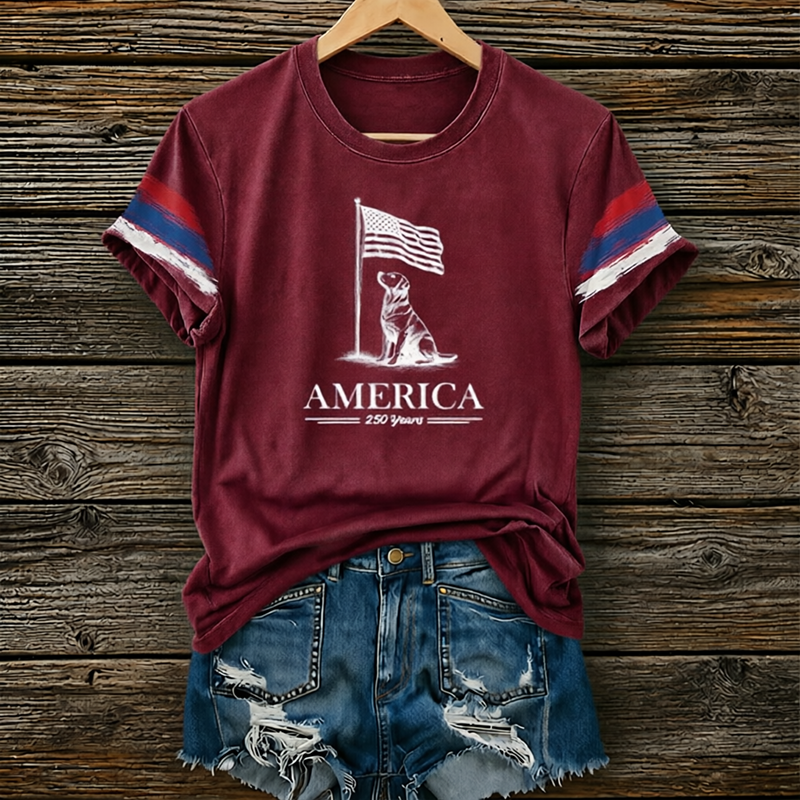 Women's U.S. Founding 250th Anniversary Labrador Retriever Commemorative T-Shirt