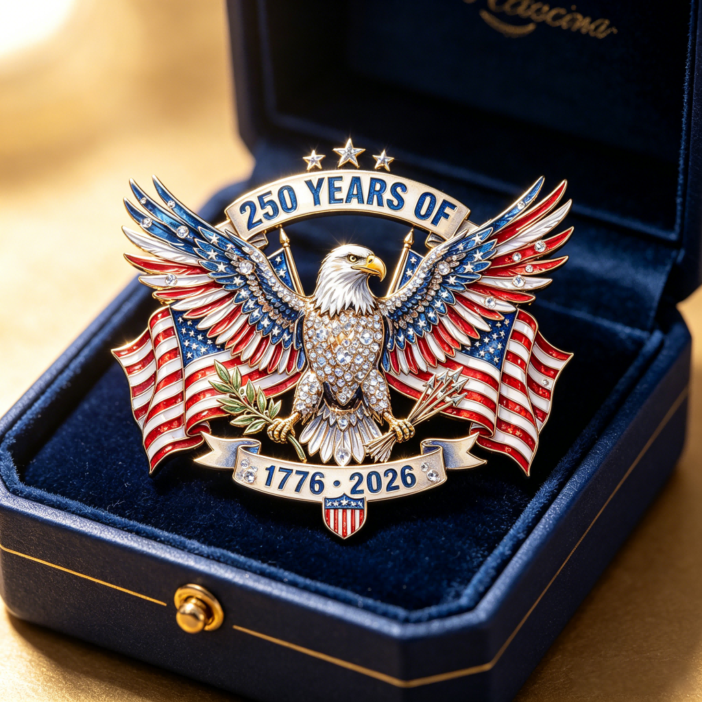 American Elemental Patriot Commemorative Brooch