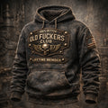 Vintage "Old Fuckers Club" Casual Hoodie