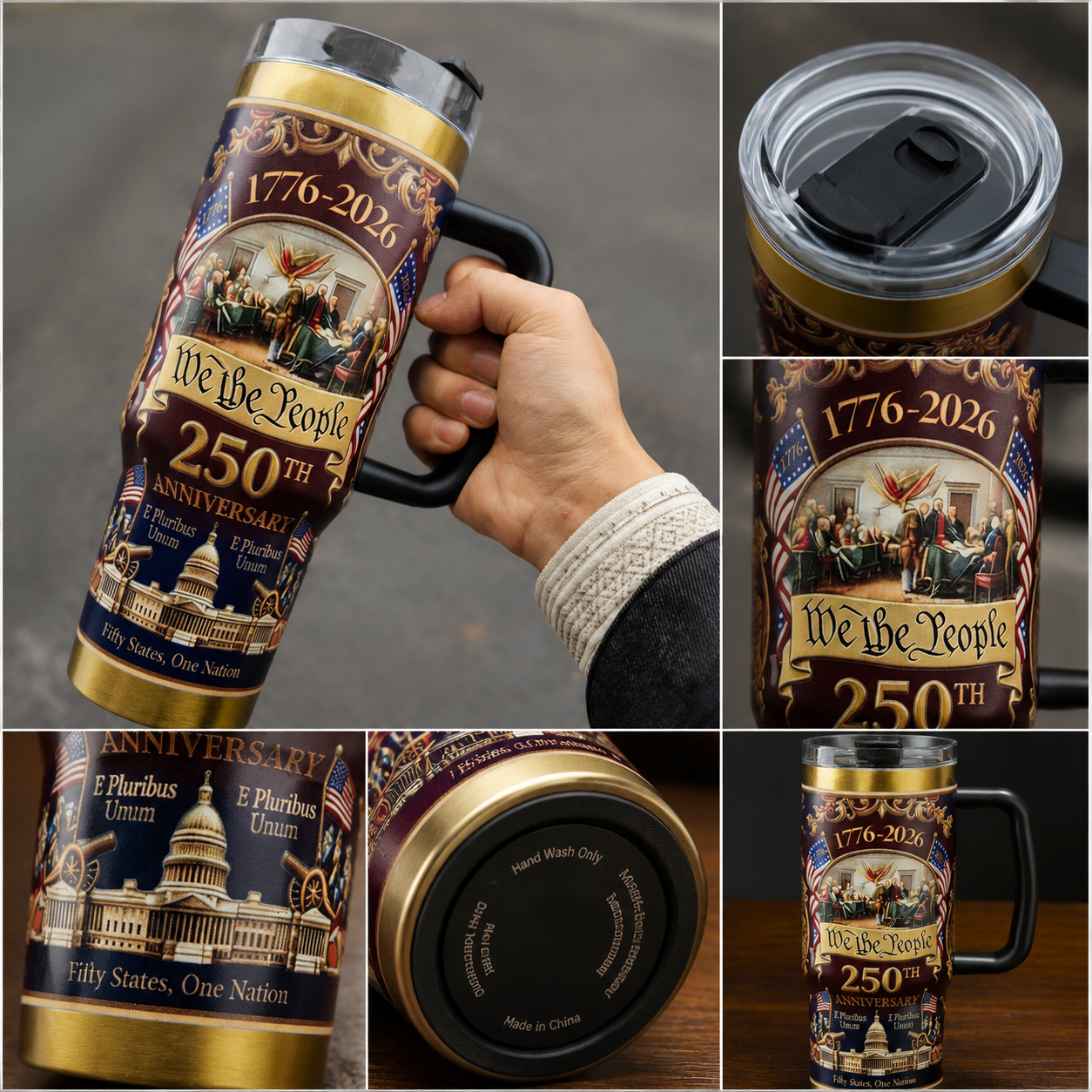 Limited Edition 2026 USA 250th Anniversary Commemorative Glass – 1776-2026 Heritage Edition