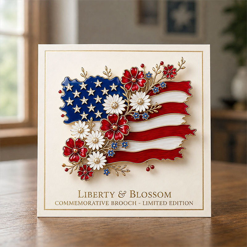 Liberty & Blossom Commemorative Brooch
