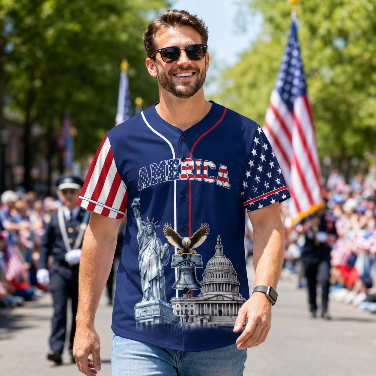 America 250th Anniversary Baseball Jersey Shirt, 1776-2026 Patriotic USA Jersey