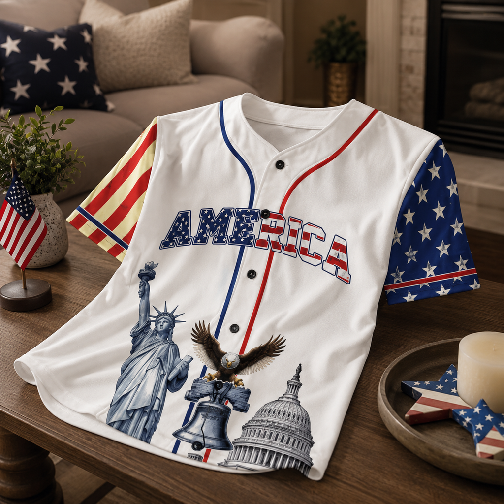 America 250th Anniversary Baseball Jersey Shirt, 1776-2026 Patriotic USA Jersey