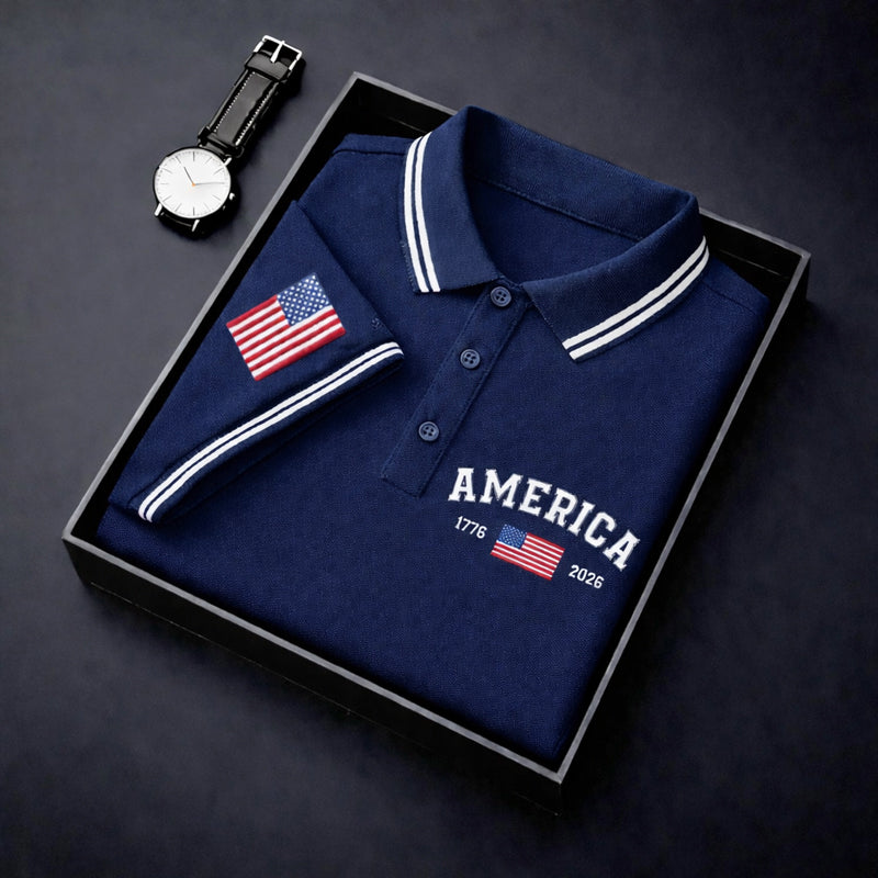 US 250th Anniversary Art Print Men's Polo Shirt