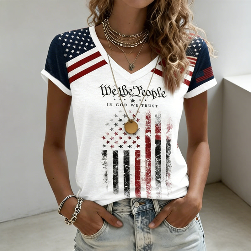 Women's 250th Anniversary Printed Casual T-Shirt