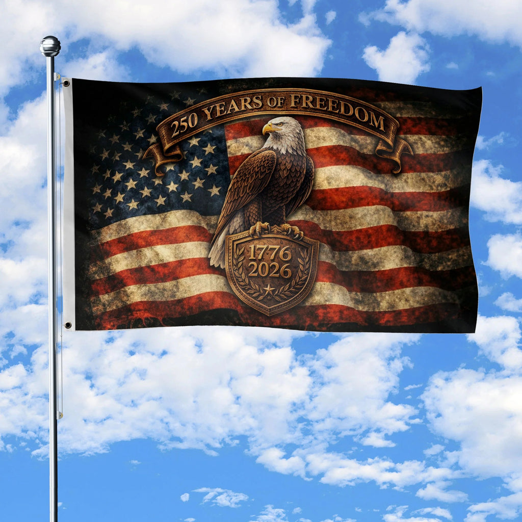 USA 250 Years of Freedom Flag 1776¨C2026 ¨C Patriotic Eagle American Ann