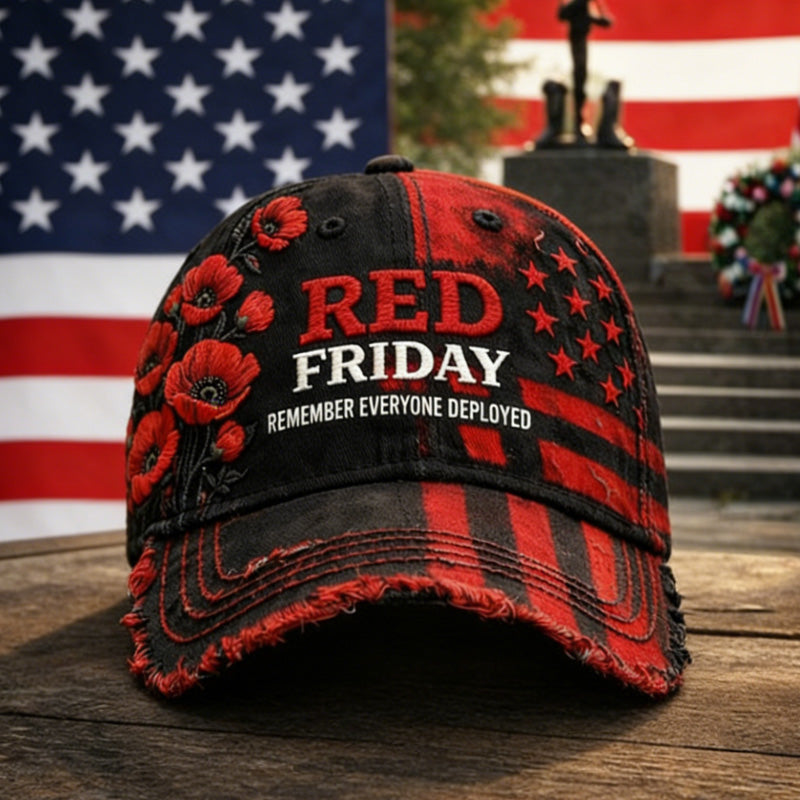 Red Friday Printed Casual Hat