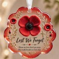 “Lest We Forget” Poppy Memorial Hanging Ornament