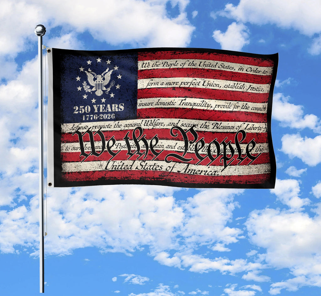 We The People Double-Sided House Flag ¨C 250 Years of Freedom Patriotic