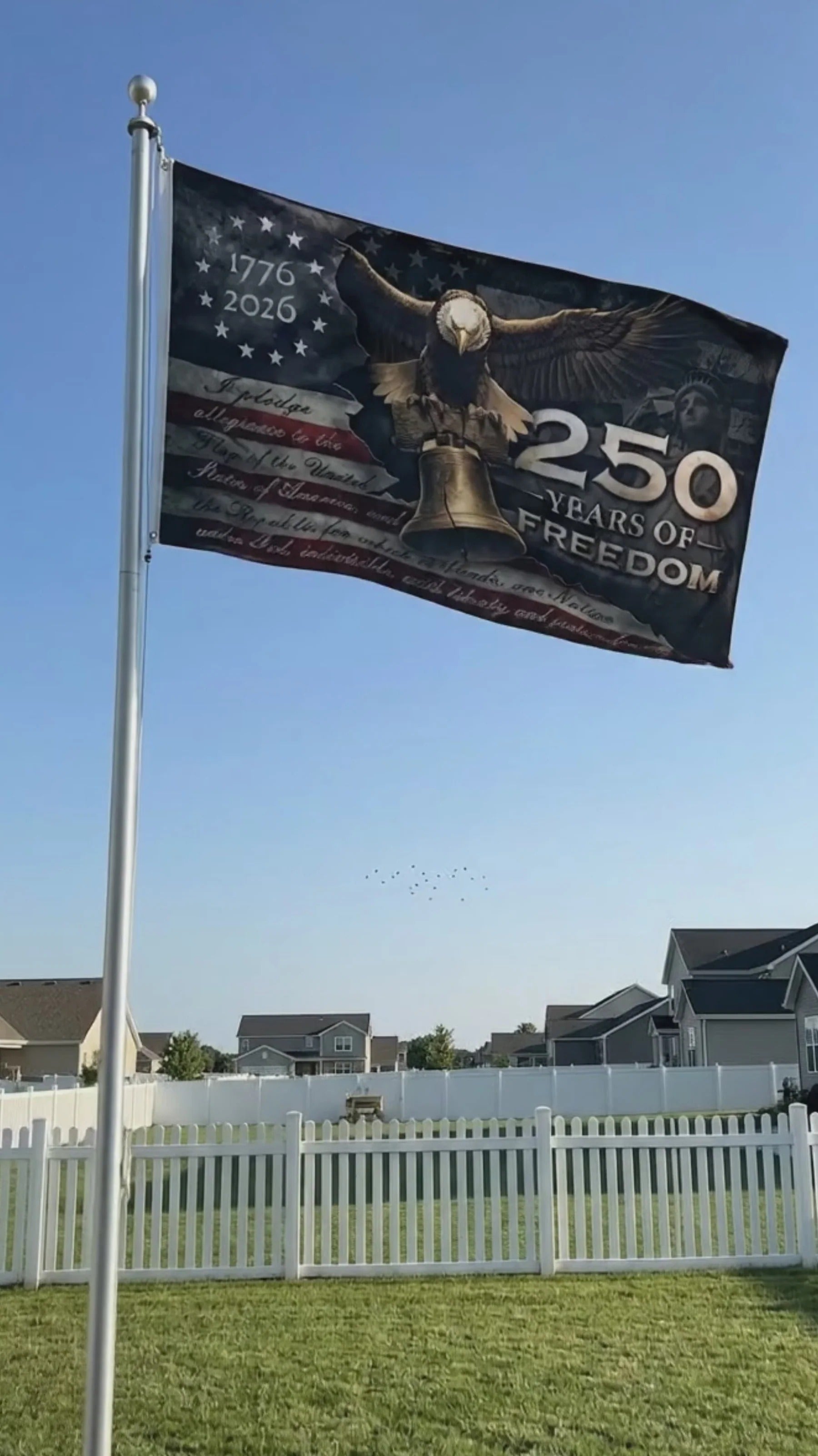 250 Years of Freedom Double-Sided House Flag 1776¨C2026 ¨C Patriotic Ame