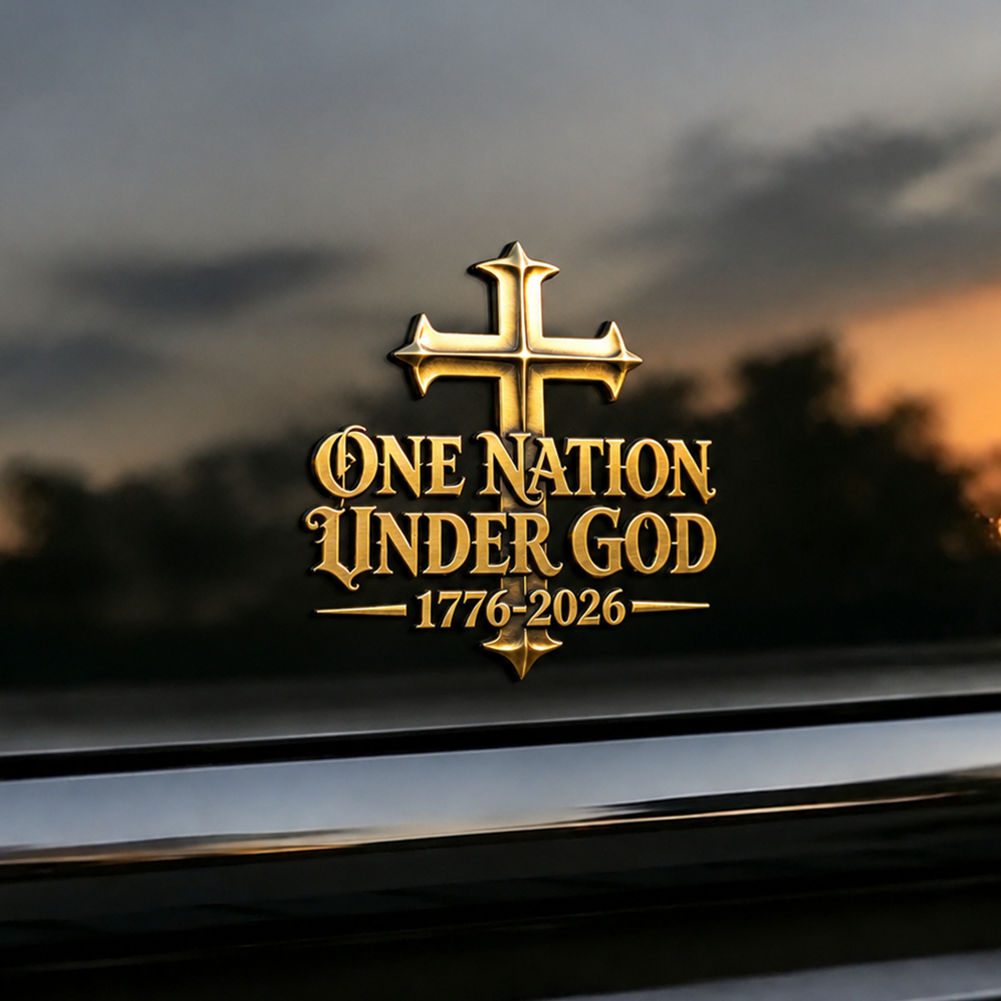 Celebrating the 250th anniversary of the United States, Patriot car badge stickers