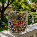 America 250 Liberty Bell Eagle Patriotic Glass Mug