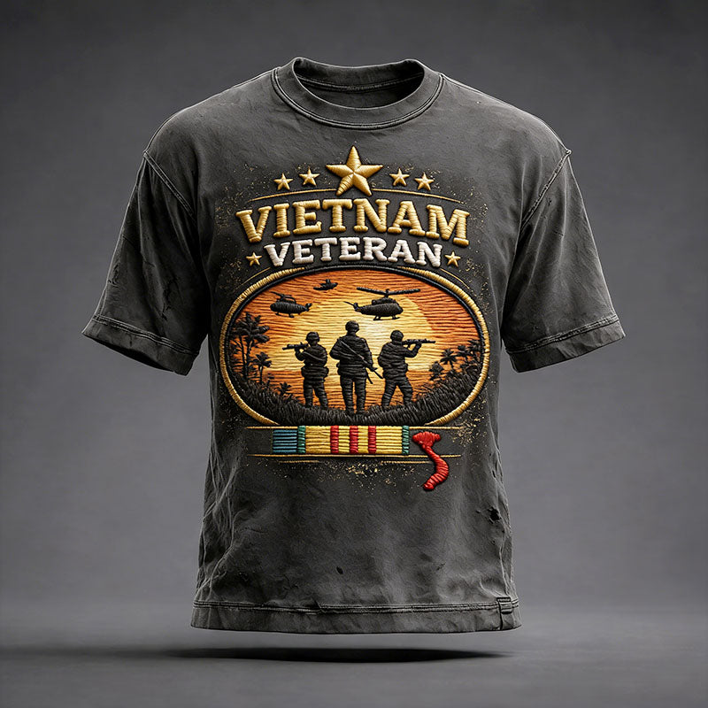 Vietnamese Veterans  Printed T-Shirt