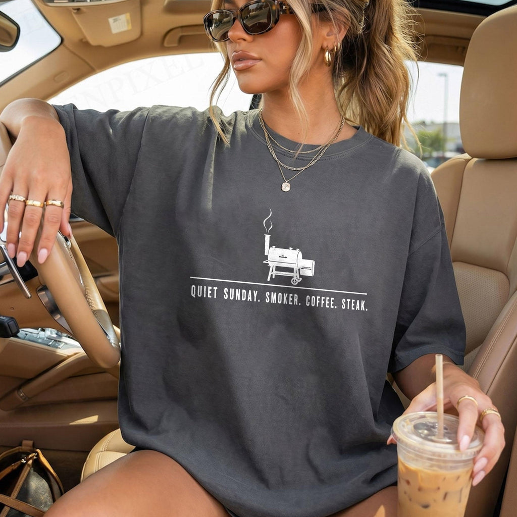 QUIET SUNDAY. SMOKER. COFFEE. STEAK, America Semiquincentennial Comfort Colors Shirt