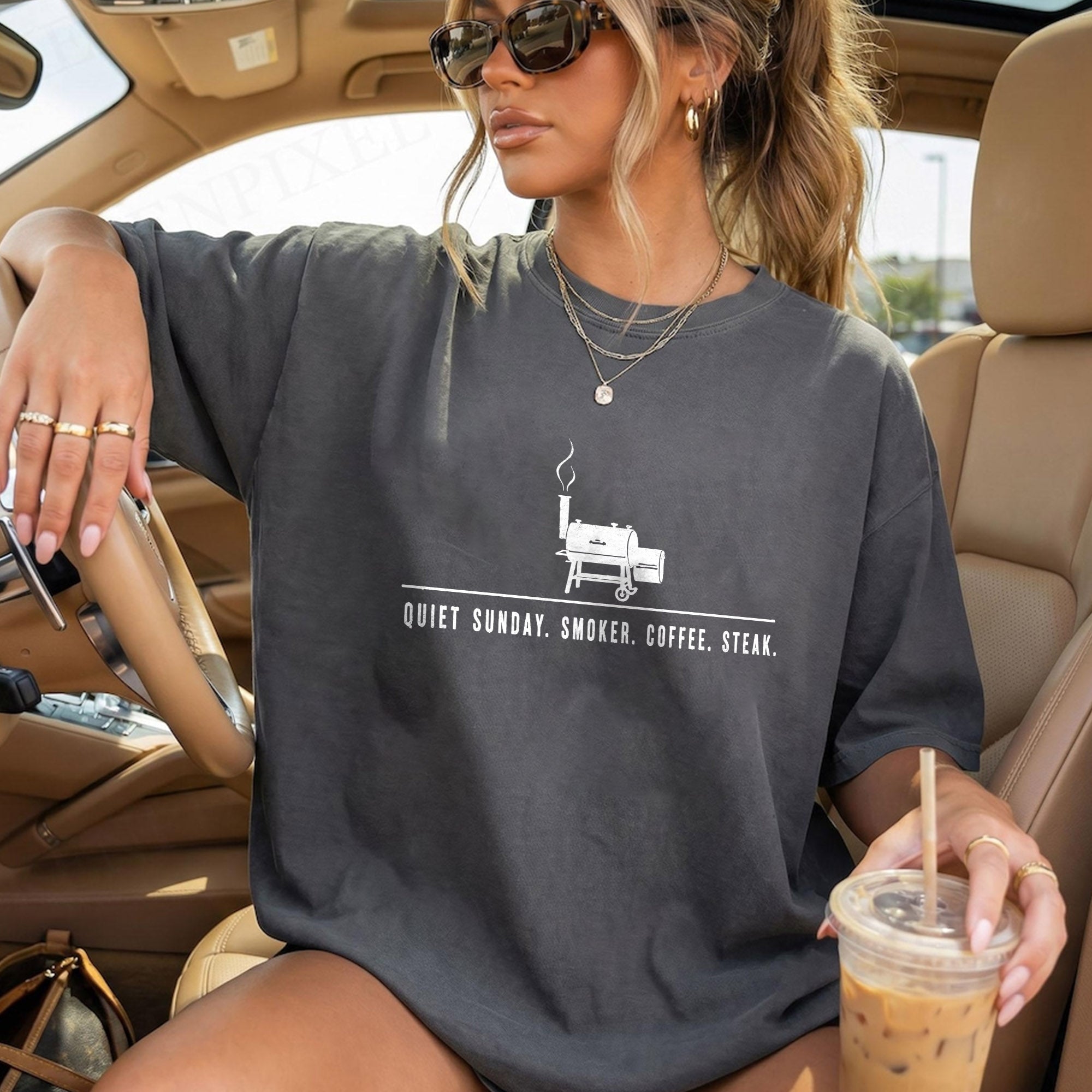 QUIET SUNDAY. SMOKER. COFFEE. STEAK, America Semiquincentennial Comfort Colors Shirt