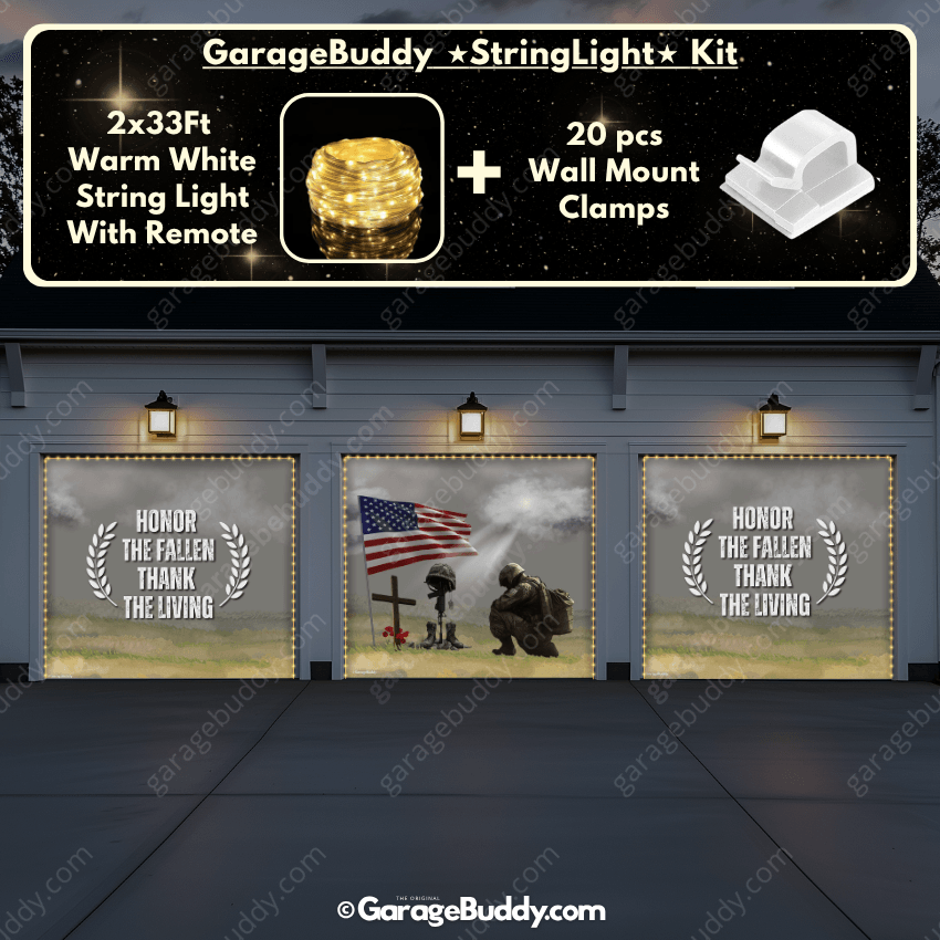 Honor The Fallen | Patriotic Veterans Garage Door Cover