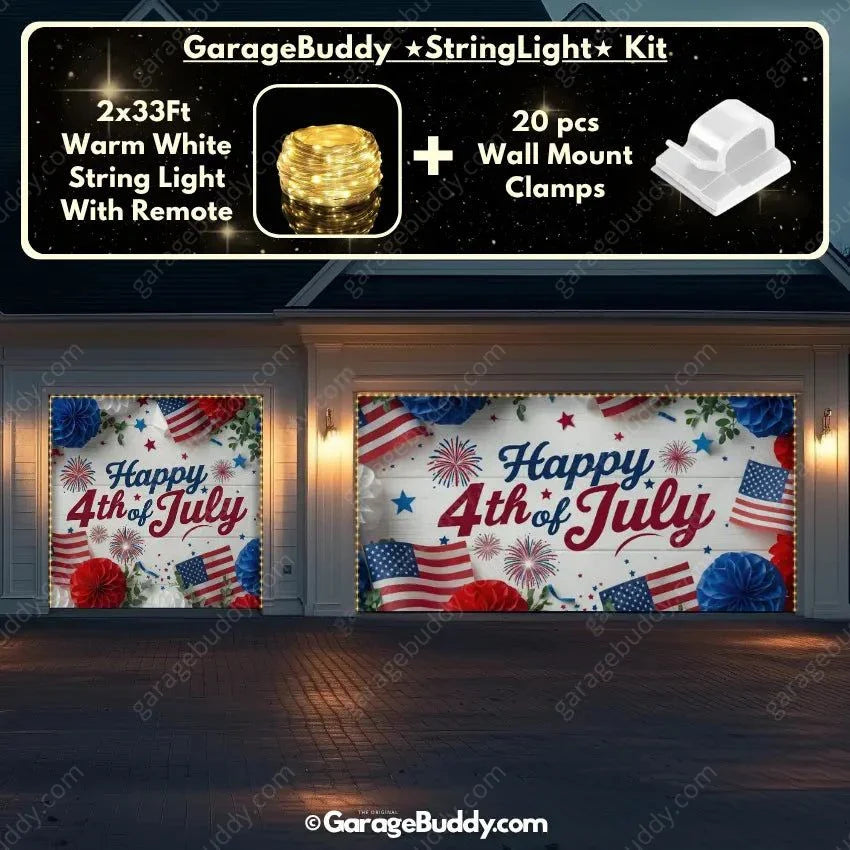 Happy 4th of July | Patriotic Garage Door Cover