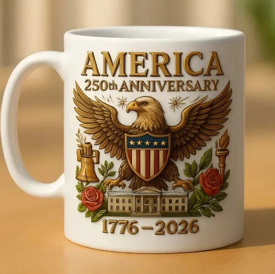 Limited Edition 2026 USA 250th Anniversary Commemorative Glass – 1776-2026 Heritage Edition