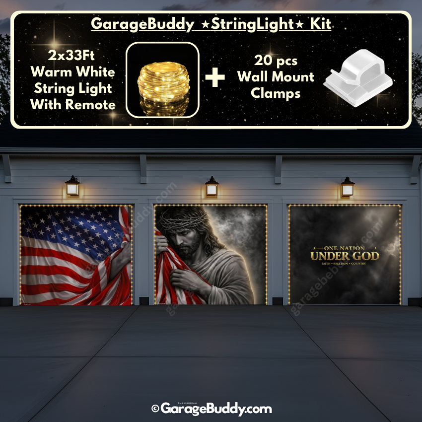 One Nation Under God | Patriotic Garage Door Cover