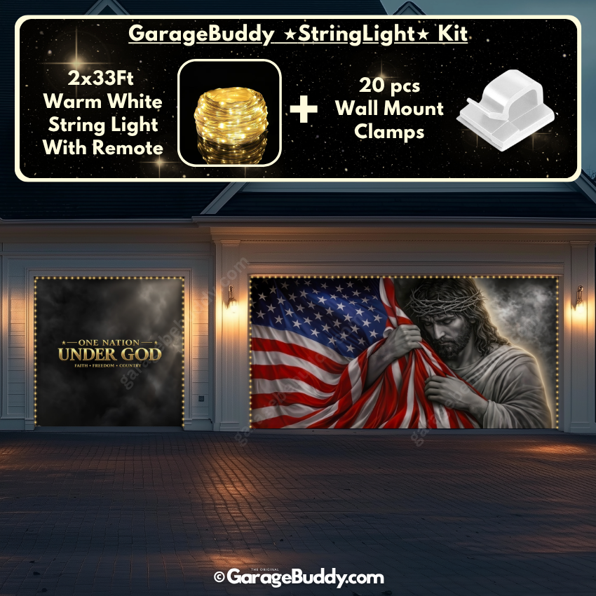 One Nation Under God | Patriotic Garage Door Cover