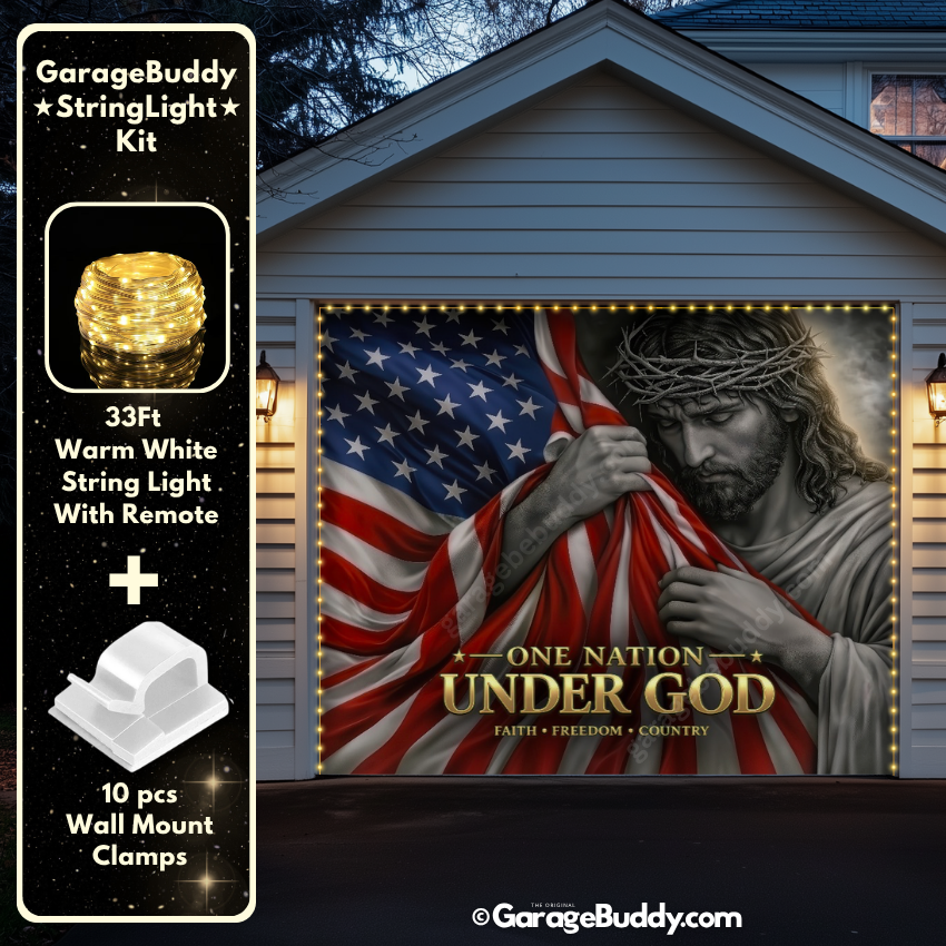 One Nation Under God | Patriotic Garage Door Cover