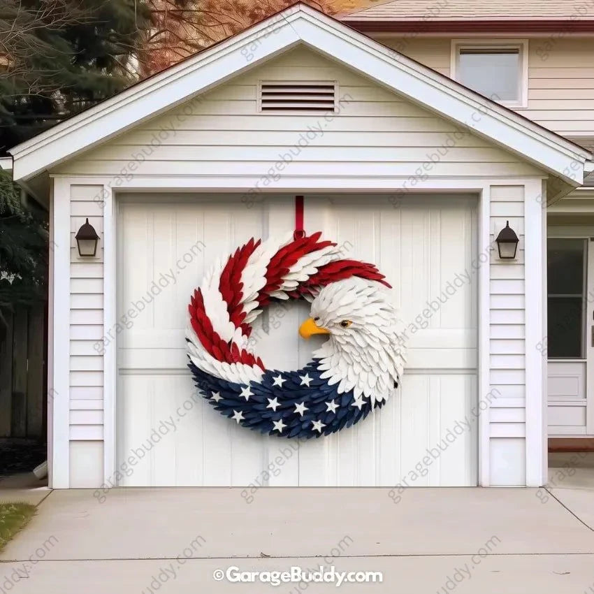Patriotic Eagle Wreath | Patriotic Garage Door Cover