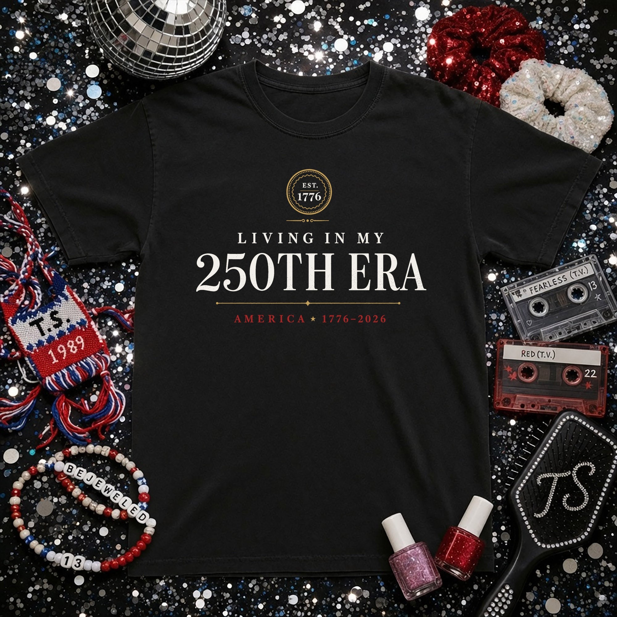 Living in my 250th ERA Stamp est 1776, America Semiquincentennial Shirt