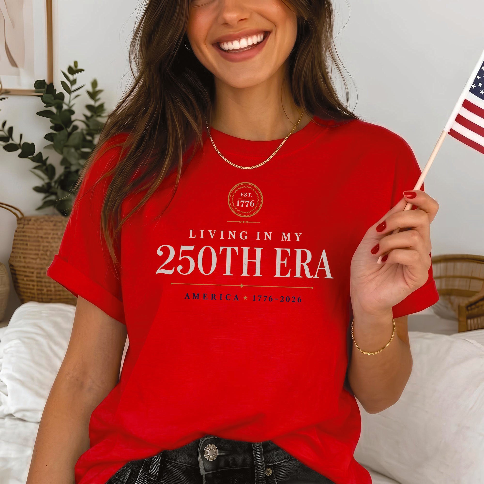 Living in my 250th ERA Stamp est 1776, America Semiquincentennial Shirt