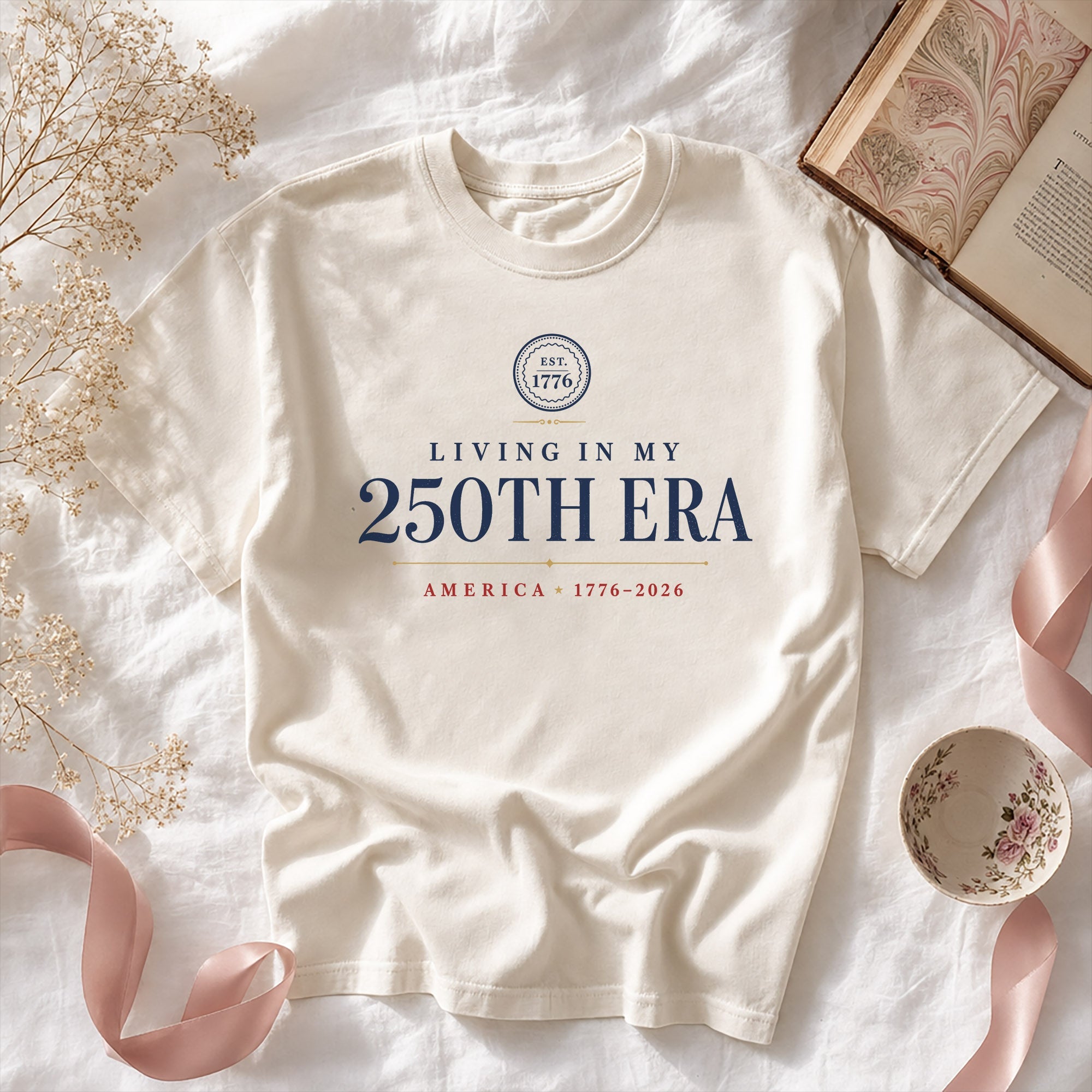 Living in my 250th ERA Stamp est 1776, America Semiquincentennial Shirt