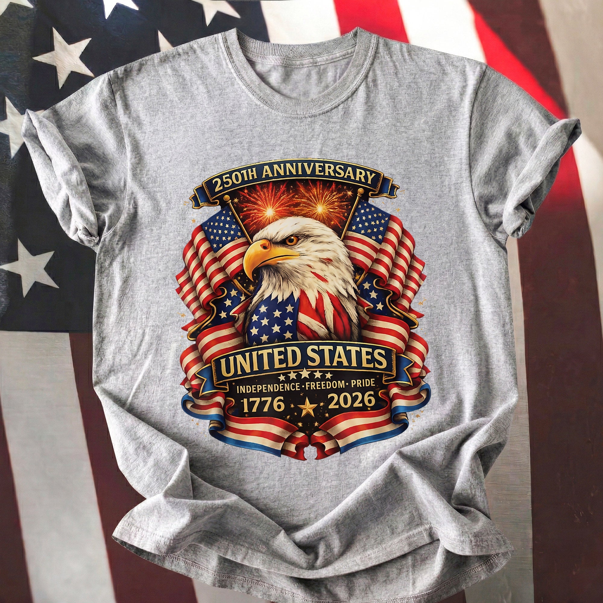 USA Independence 250th Anniversary 1776 2026 Patriotic Eagle