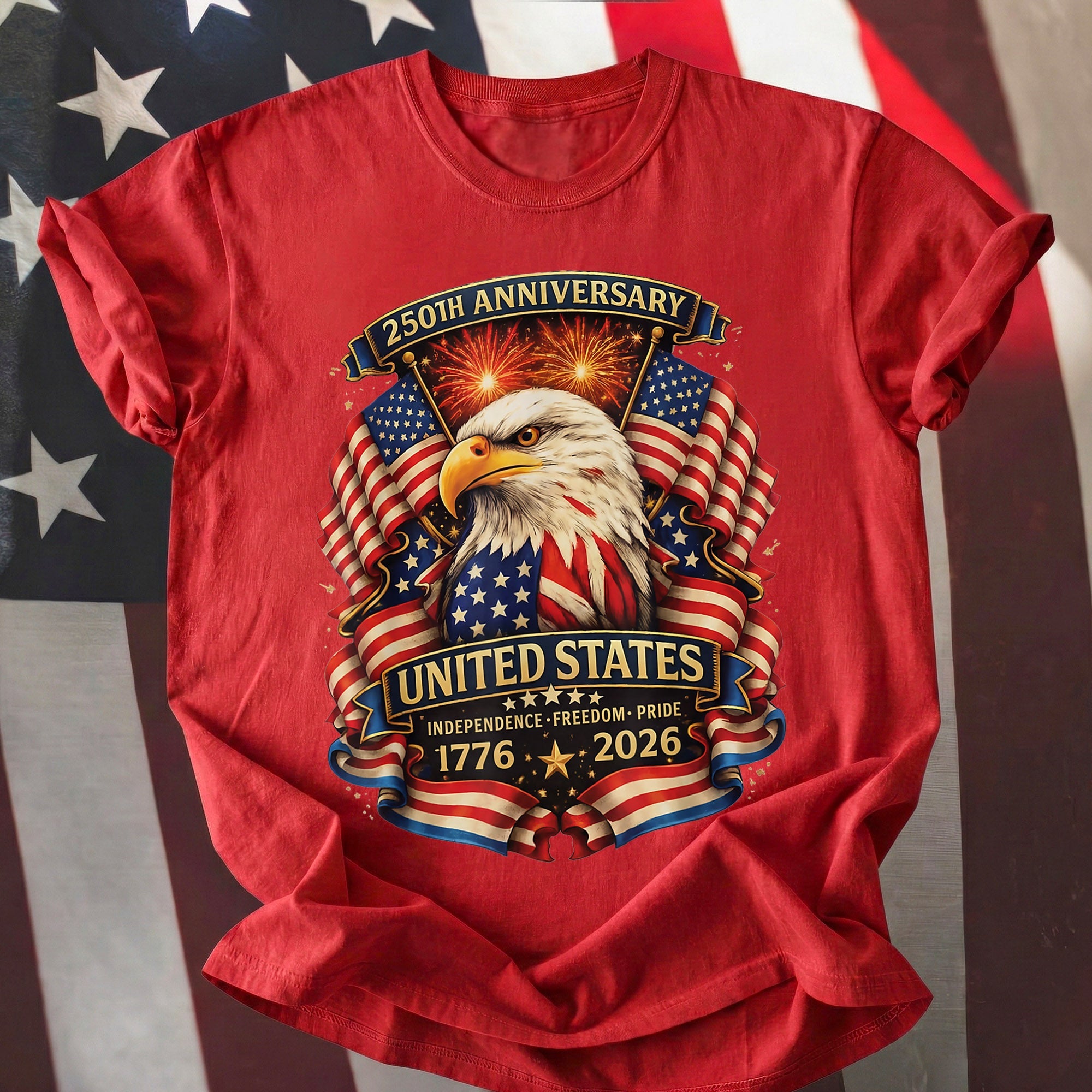 USA Independence 250th Anniversary 1776 2026 Patriotic Eagle