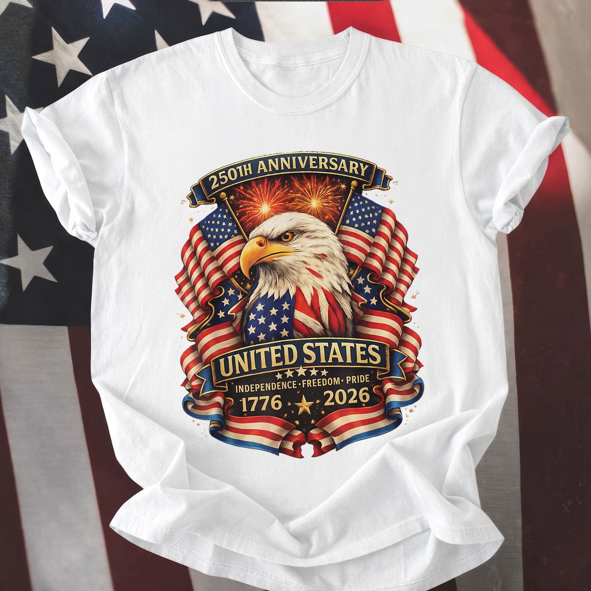 USA Independence 250th Anniversary 1776 2026 Patriotic Eagle