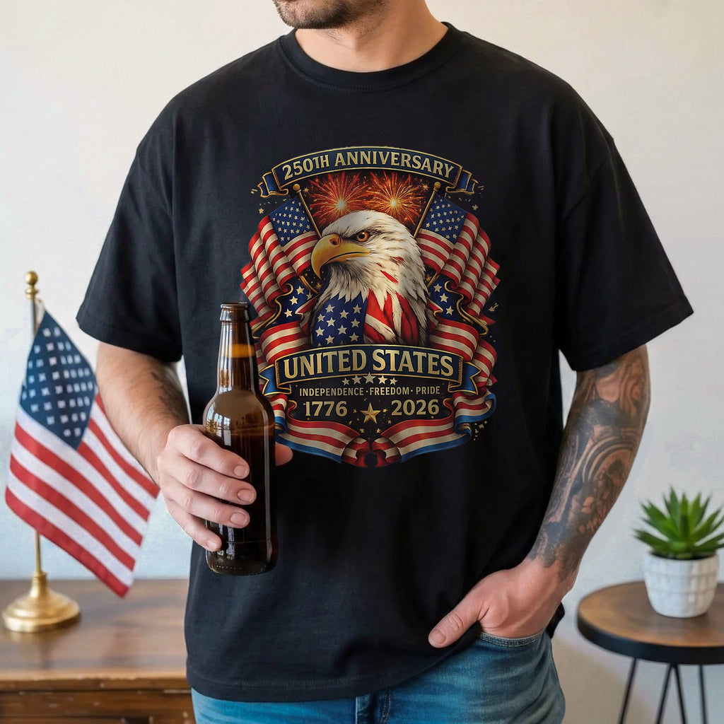 USA Independence 250th Anniversary 1776 2026 Patriotic Eagle