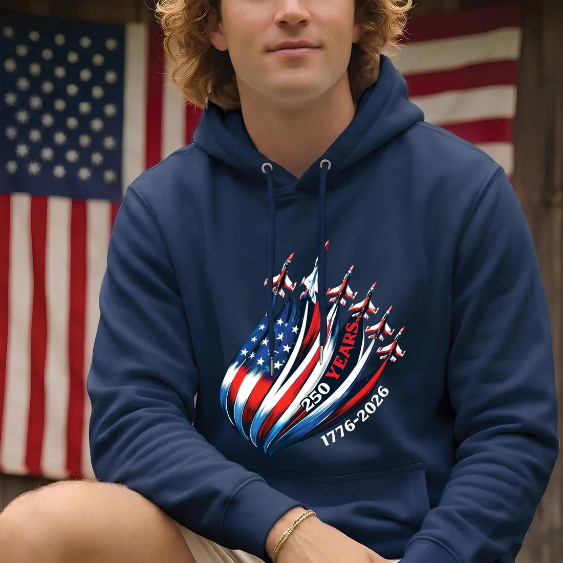 USA 250th Anniversary Shirt 1776–2026 – Patriotic American Flag Jet Unisex